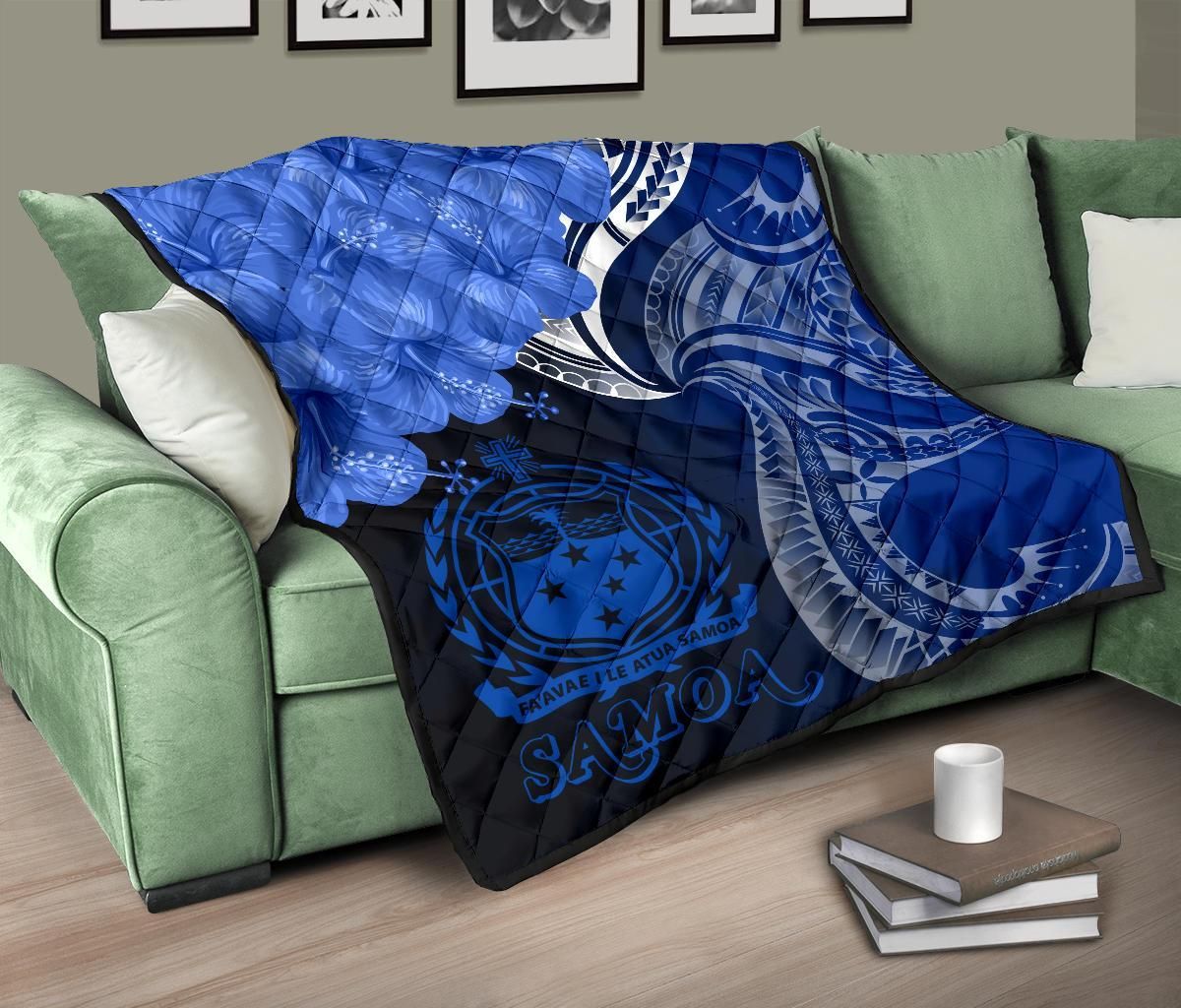Samoa Premium Quilt - Samoa Seal Wave Style (Blue)
