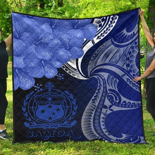 Samoa Premium Quilt - Samoa Seal Wave Style (Blue)