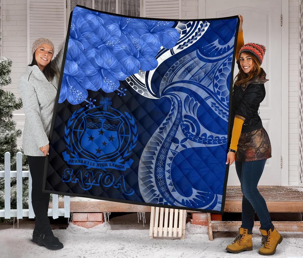 Samoa Premium Quilt - Samoa Seal Wave Style (Blue)