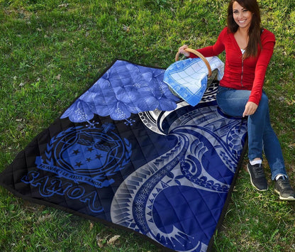 Samoa Premium Quilt - Samoa Seal Wave Style (Blue)