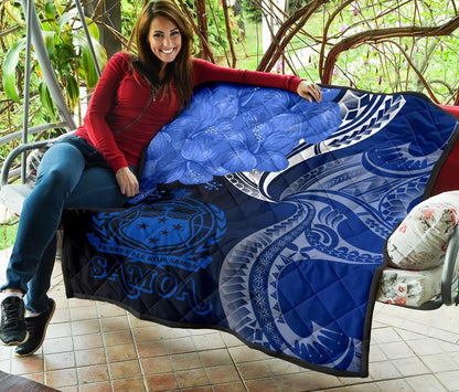 Samoa Premium Quilt - Samoa Seal Wave Style (Blue)