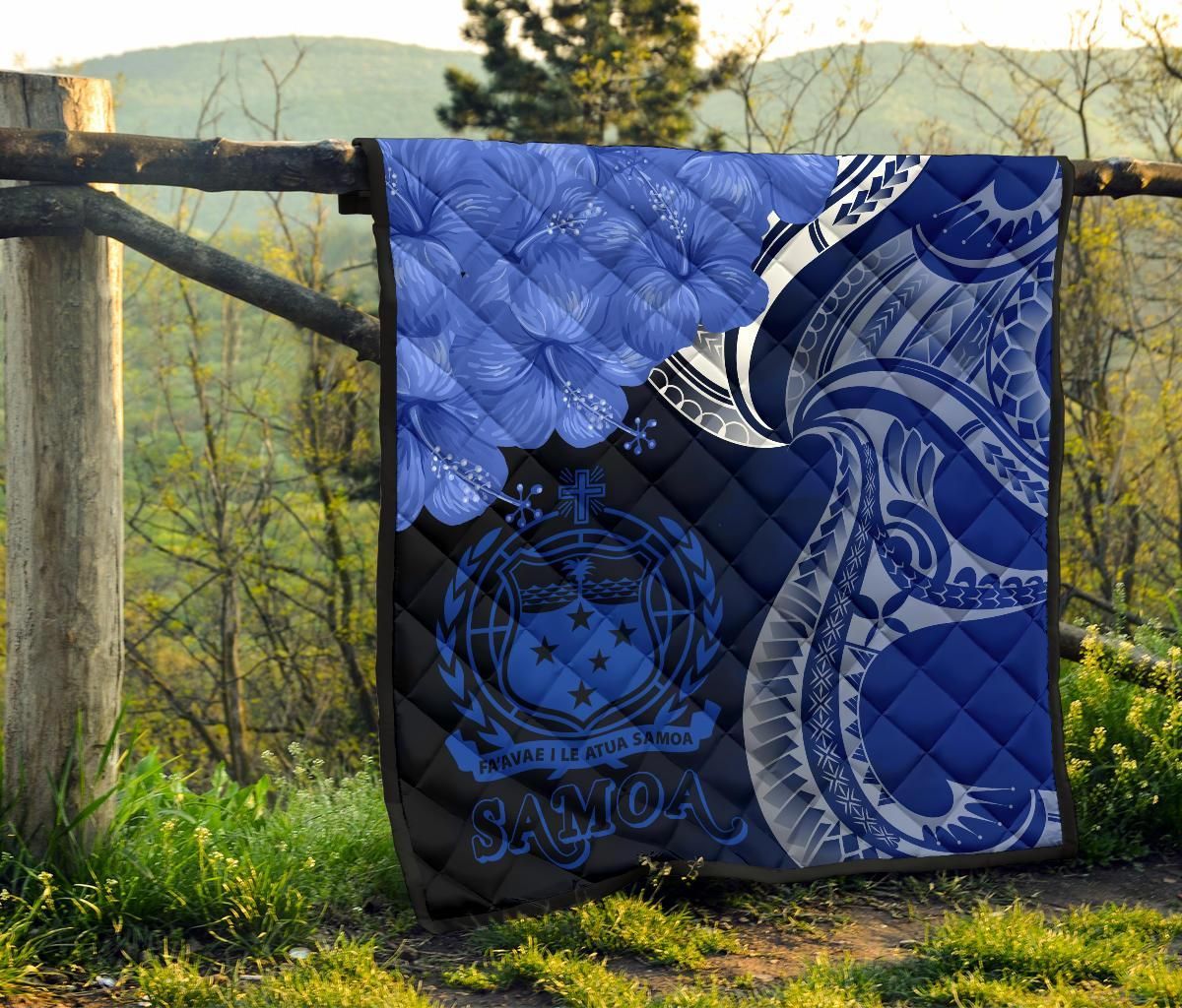 Samoa Premium Quilt - Samoa Seal Wave Style (Blue)