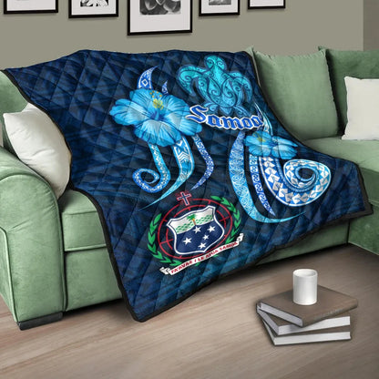 Samoa Premium Quilt -Turtle and Tribal Tattoo Of Polynesian