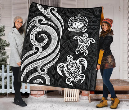 Samoa Premium Quilt - White Tentacle Turtle