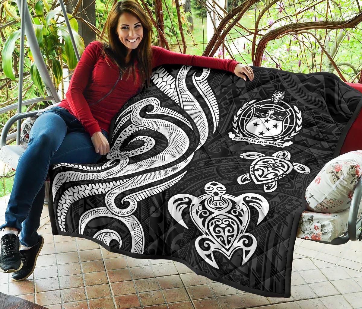 Samoa Premium Quilt - White Tentacle Turtle