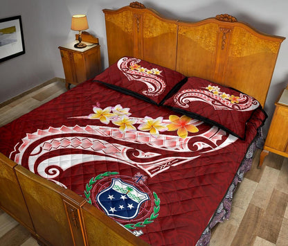 Samoa Quilt Bed Set - Samoa Seal Polynesian Patterns Plumeria