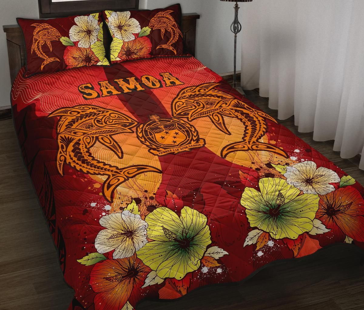 Samoa Quilt Bed Sets - Tribal Tuna Fish