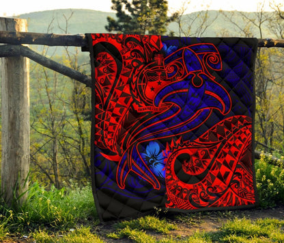 Samoa Quilt - Blue Shark Polynesian Tattoo