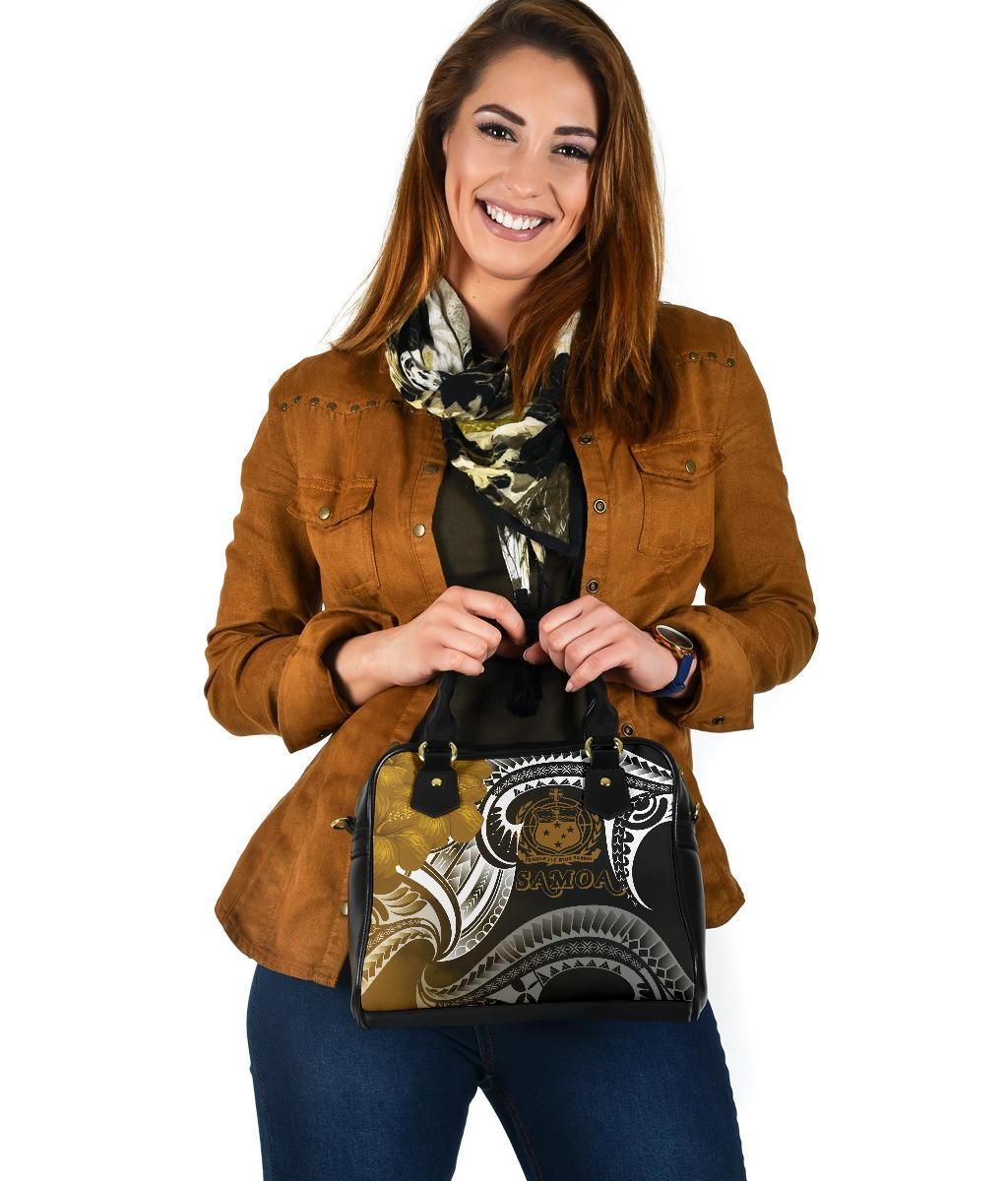 Samoa Shoulder Handbag - Samoa Seal Wave Style (Gold)