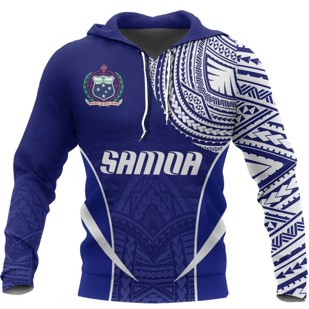 Samoa Active Special Hoodie - Samoa Coat Of Arms Polynesian Tattoo