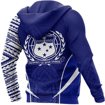 Samoa Active Special Hoodie - Samoa Coat Of Arms Polynesian Tattoo