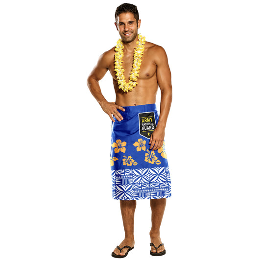 Samoa Lavalava Custom Army National Guard Tapa Hibiscus Print