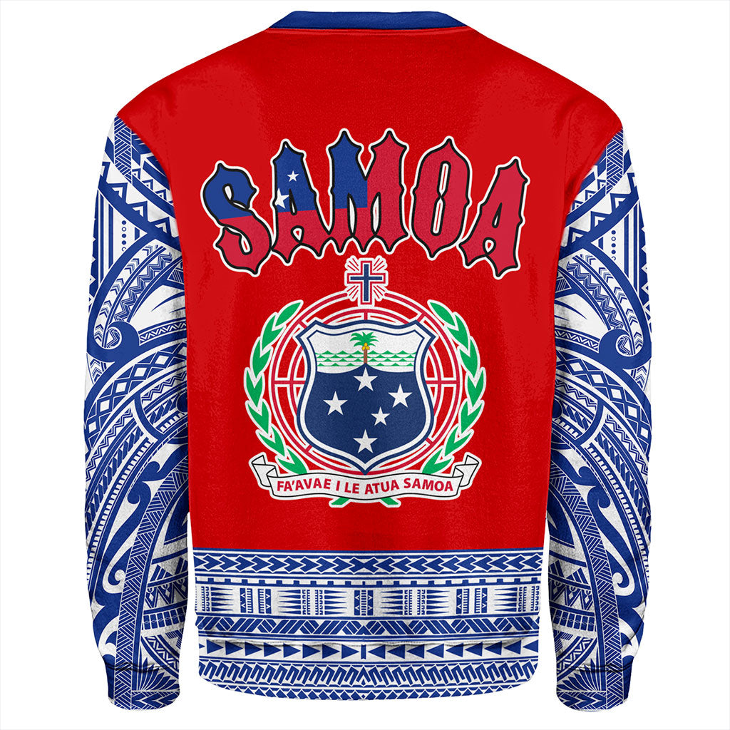 Samoa Sweatshirt Tribal Polynesia Printed Flag Simple Style