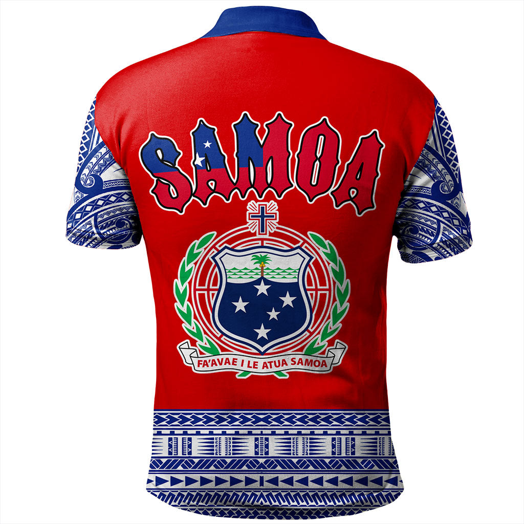 Samoa Polo Shirt Tribal Polynesia Printed Flag Simple Style