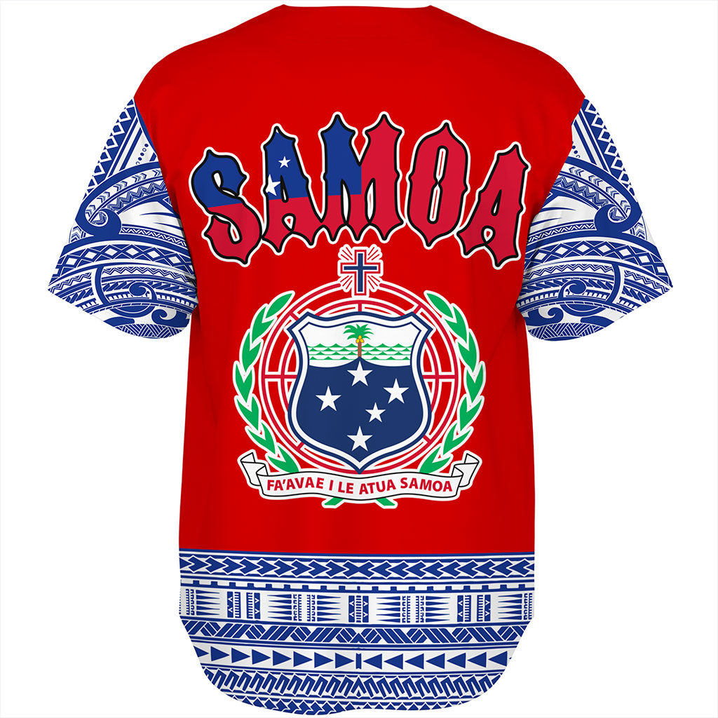 Samoa Baseball Shirt Tribal Polynesia Printed Flag Simple Style