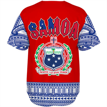 Samoa Baseball Shirt Tribal Polynesia Printed Flag Simple Style