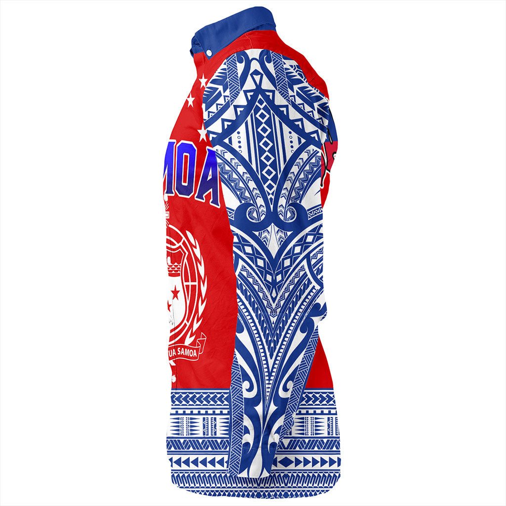 Samoa Long Sleeve Shirt Tribal Polynesia Printed Flag Simple Style