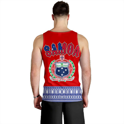 Samoa Tank Top Tribal Polynesia Printed Flag Simple Style