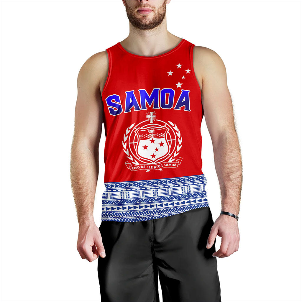 Samoa Tank Top Tribal Polynesia Printed Flag Simple Style