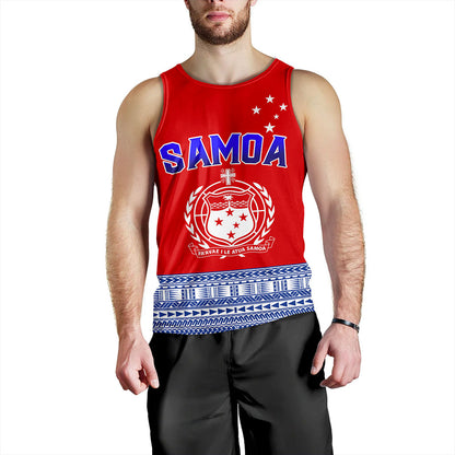 Samoa Tank Top Tribal Polynesia Printed Flag Simple Style