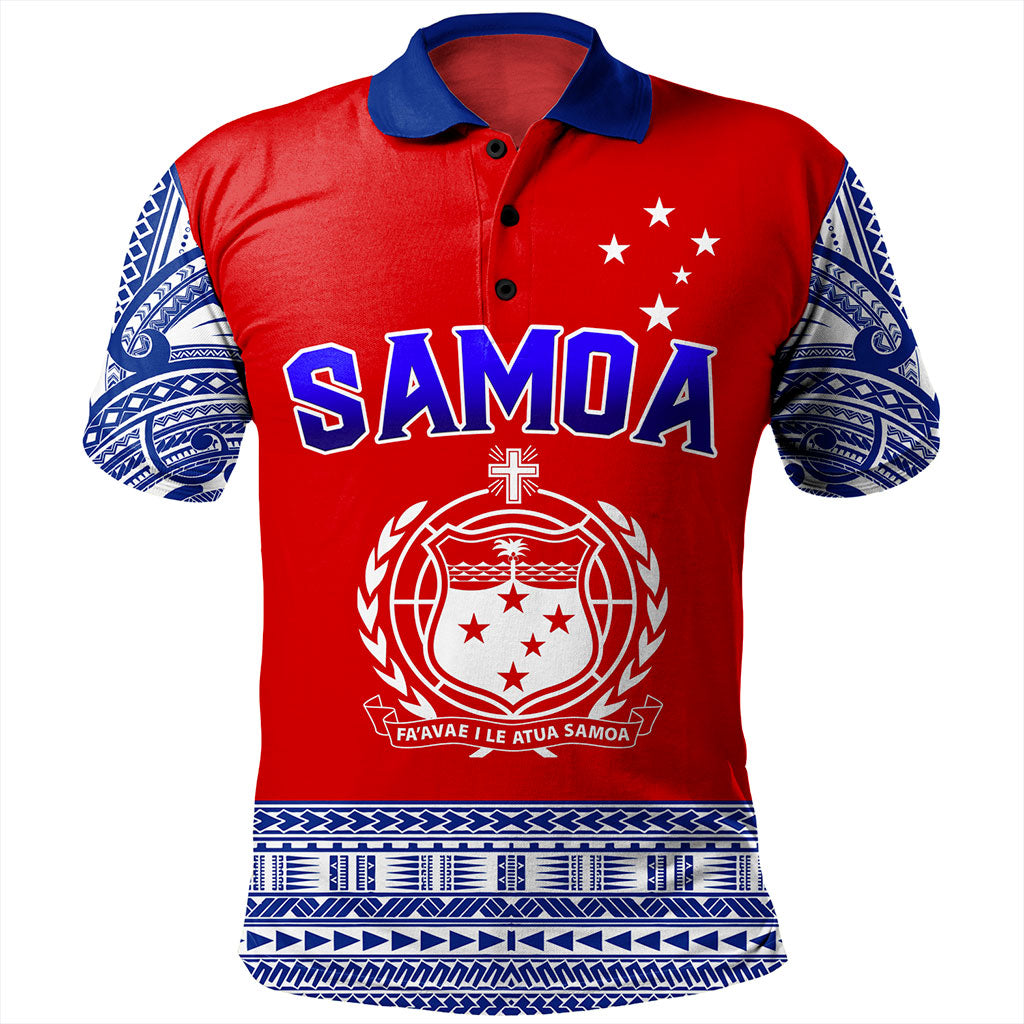 Samoa Polo Shirt Tribal Polynesia Printed Flag Simple Style