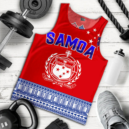 Samoa Tank Top Tribal Polynesia Printed Flag Simple Style