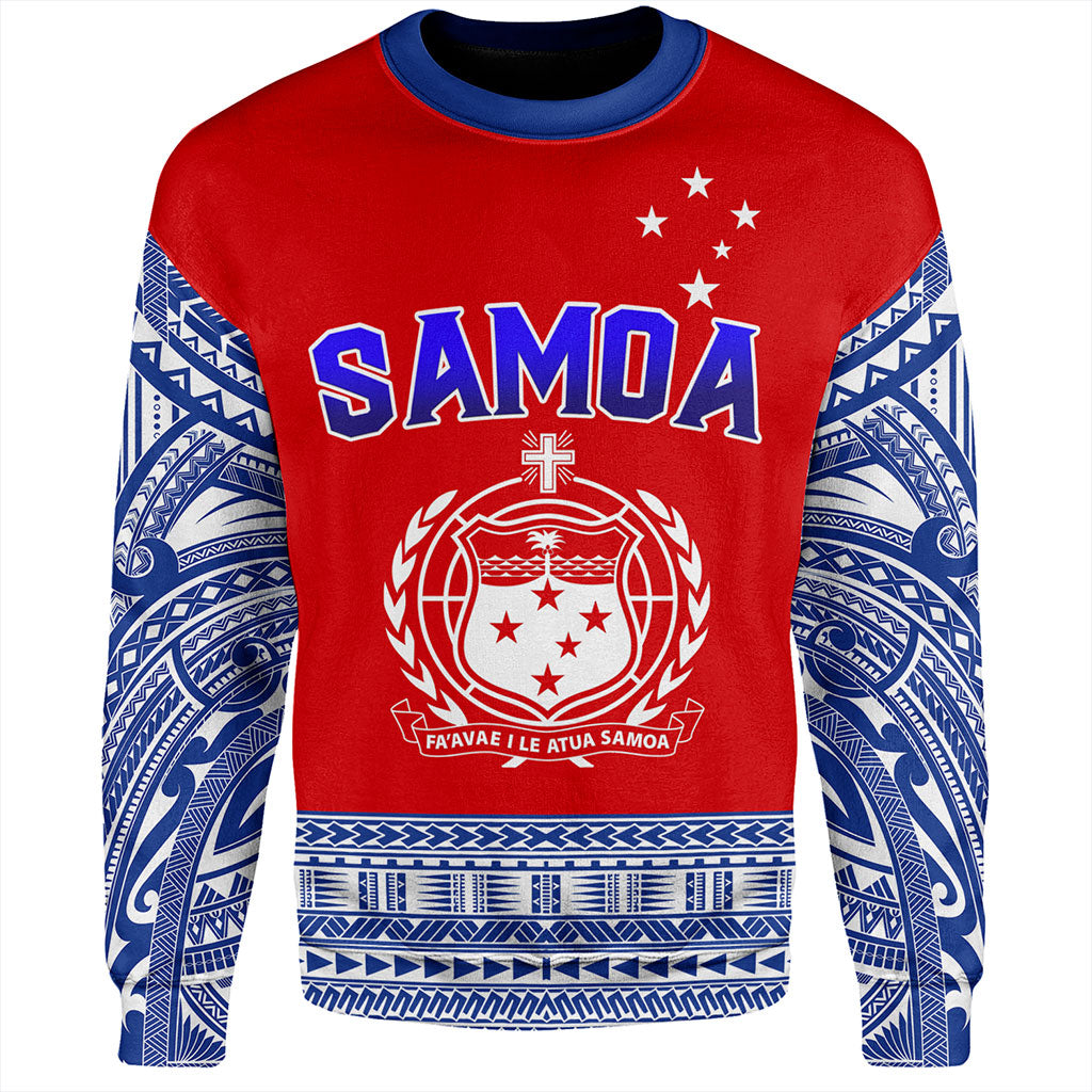 Samoa Sweatshirt Tribal Polynesia Printed Flag Simple Style