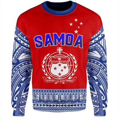 Samoa Sweatshirt Tribal Polynesia Printed Flag Simple Style