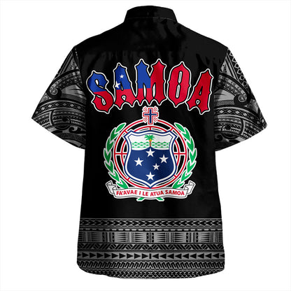 Samoa Hawaiian Shirt Tribal Polynesia Printed Simple Style