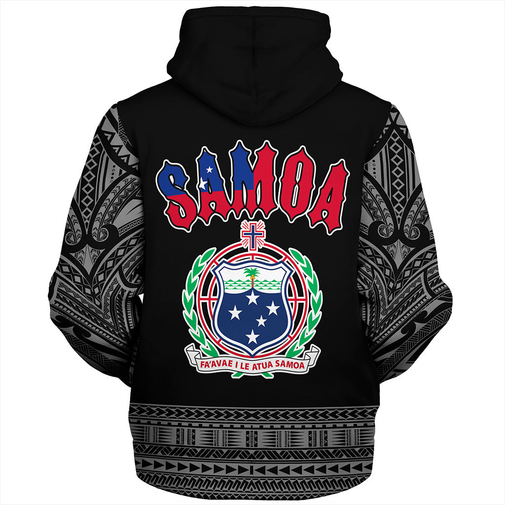 Samoa Sherpa Hoodie Tribal Polynesia Printed Simple Style