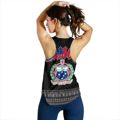 Samoa Women Tank Tribal Polynesia Printed Simple Style