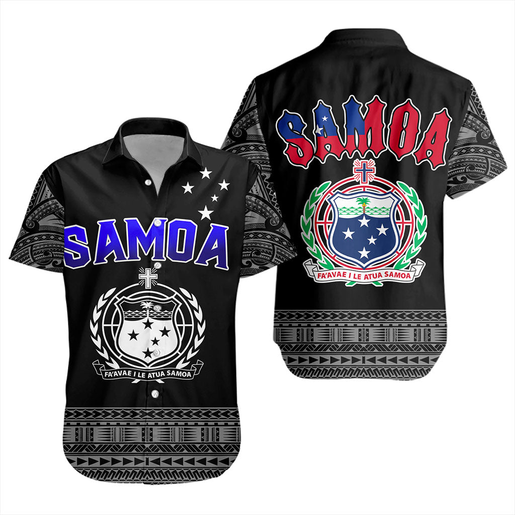 Samoa Short Sleeve Shirt Tribal Polynesia Printed Simple Style