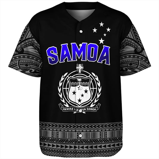 Samoa Baseball Shirt Tribal Polynesia Printed Simple Style