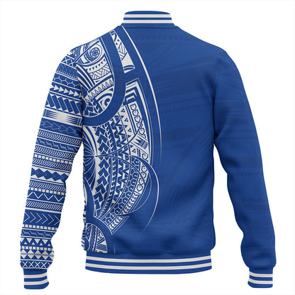 Samoa Baseball Jacket Polynesia Tribal Pattern Coat Of Arms