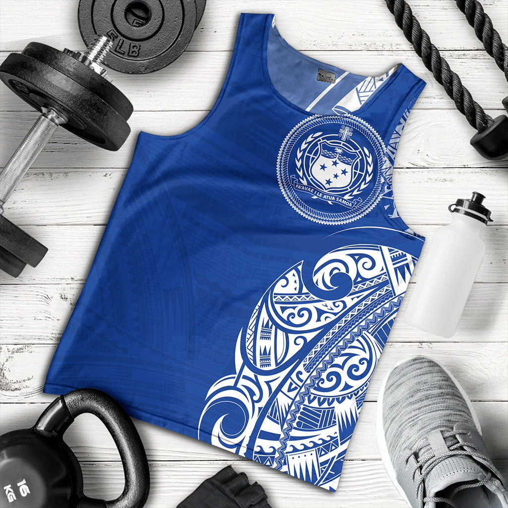 Samoa Tank Top Polynesia Tribal Pattern Coat Of Arms