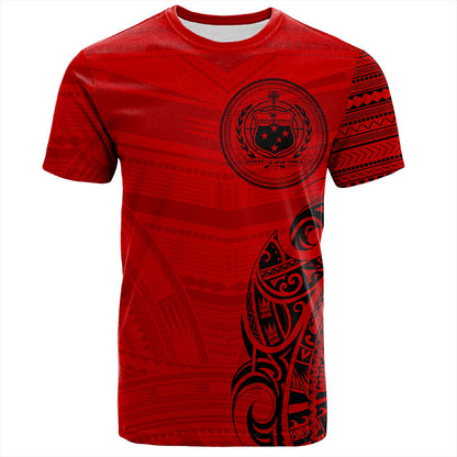 Samoa T-Shirt Polynesia Tribal Pattern Coat Of Arms