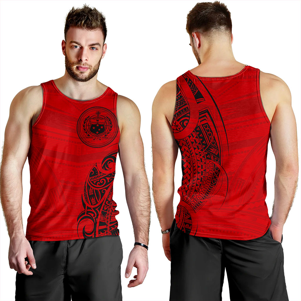 Samoa Tank Top Polynesia Tribal Pattern Coat Of Arms