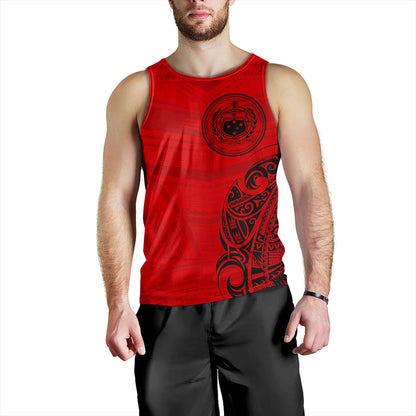 Samoa Tank Top Polynesia Tribal Pattern Coat Of Arms