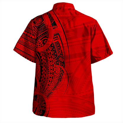 Samoa Hawaiian Shirt Polynesia Tribal Pattern Coat Of Arms