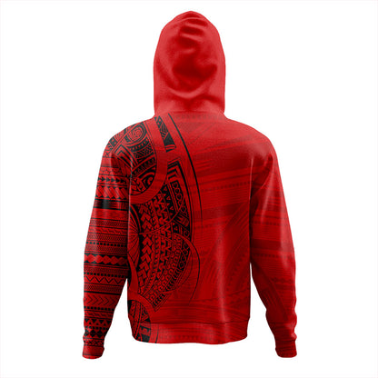 Samoa Hoodie Polynesia Tribal Pattern Coat Of Arms