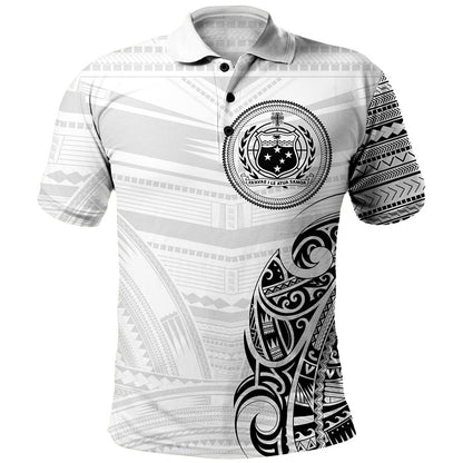 Samoa Polo Shirt Polynesia Tribal Pattern Coat Of Arms