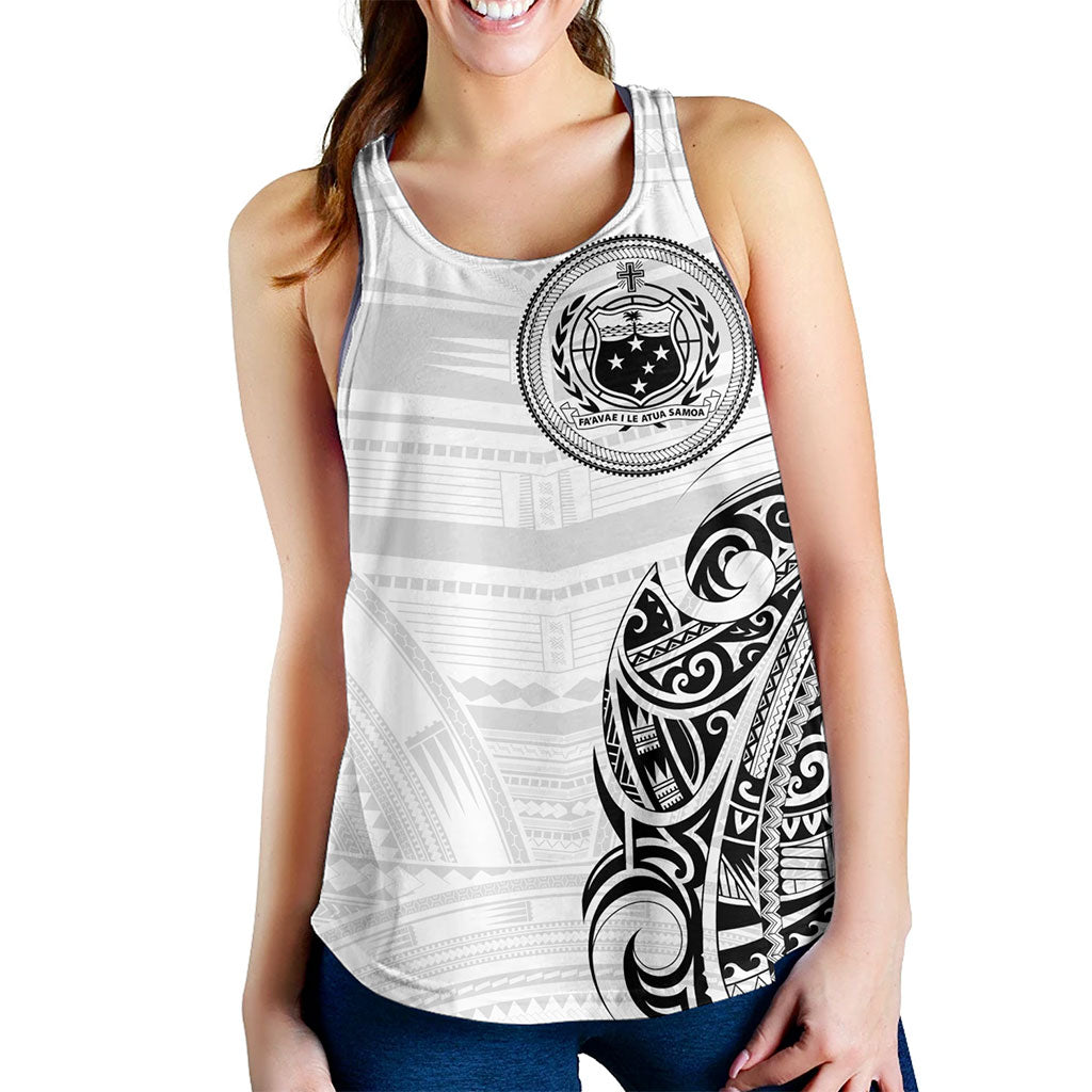 Samoa Women Tank Polynesia Tribal Pattern Coat Of Arms