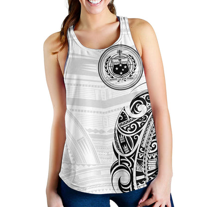 Samoa Women Tank Polynesia Tribal Pattern Coat Of Arms