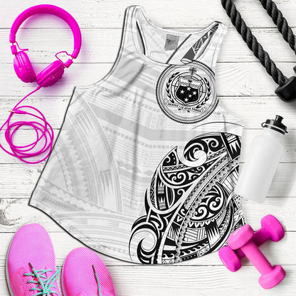 Samoa Women Tank Polynesia Tribal Pattern Coat Of Arms