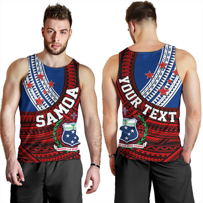 Samoa Tank Top Custom Tribal Polynesian Flag Print