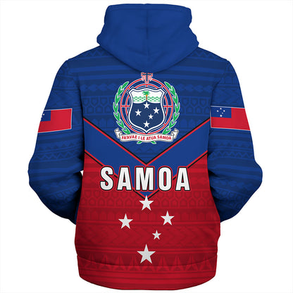 Samoa Sherpa Hoodie Custom Polynesian Tribal Sport Style