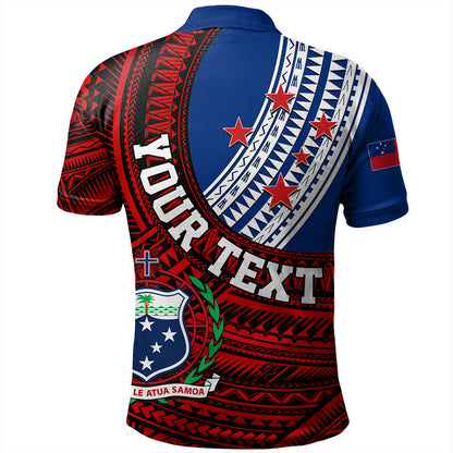 Samoa Polo Shirt Custom Tribal Polynesian Flag Print
