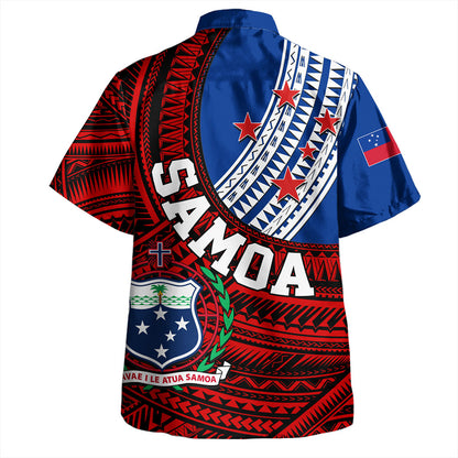 Samoa Hawaiian Shirt Custom Tribal Polynesian Flag Print