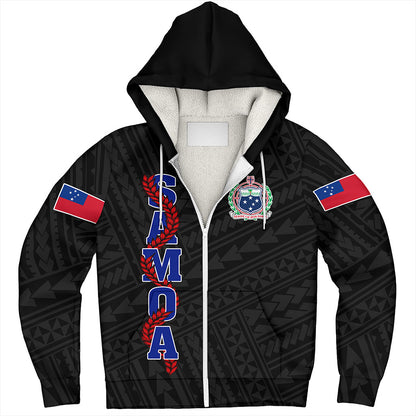 Samoa Sherpa Hoodie Floral Ulafala Lei