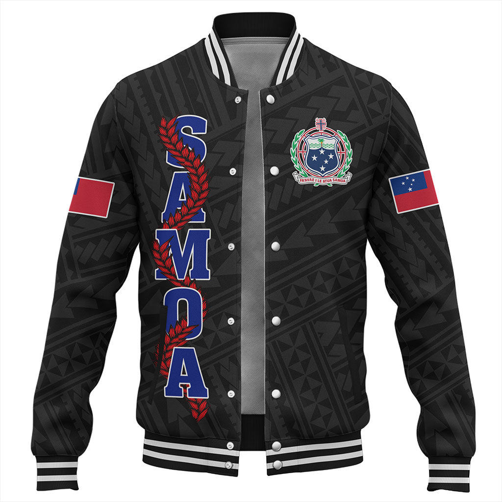 Samoa Baseball Jacket Floral Ulafala Lei